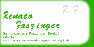 renato faszinger business card